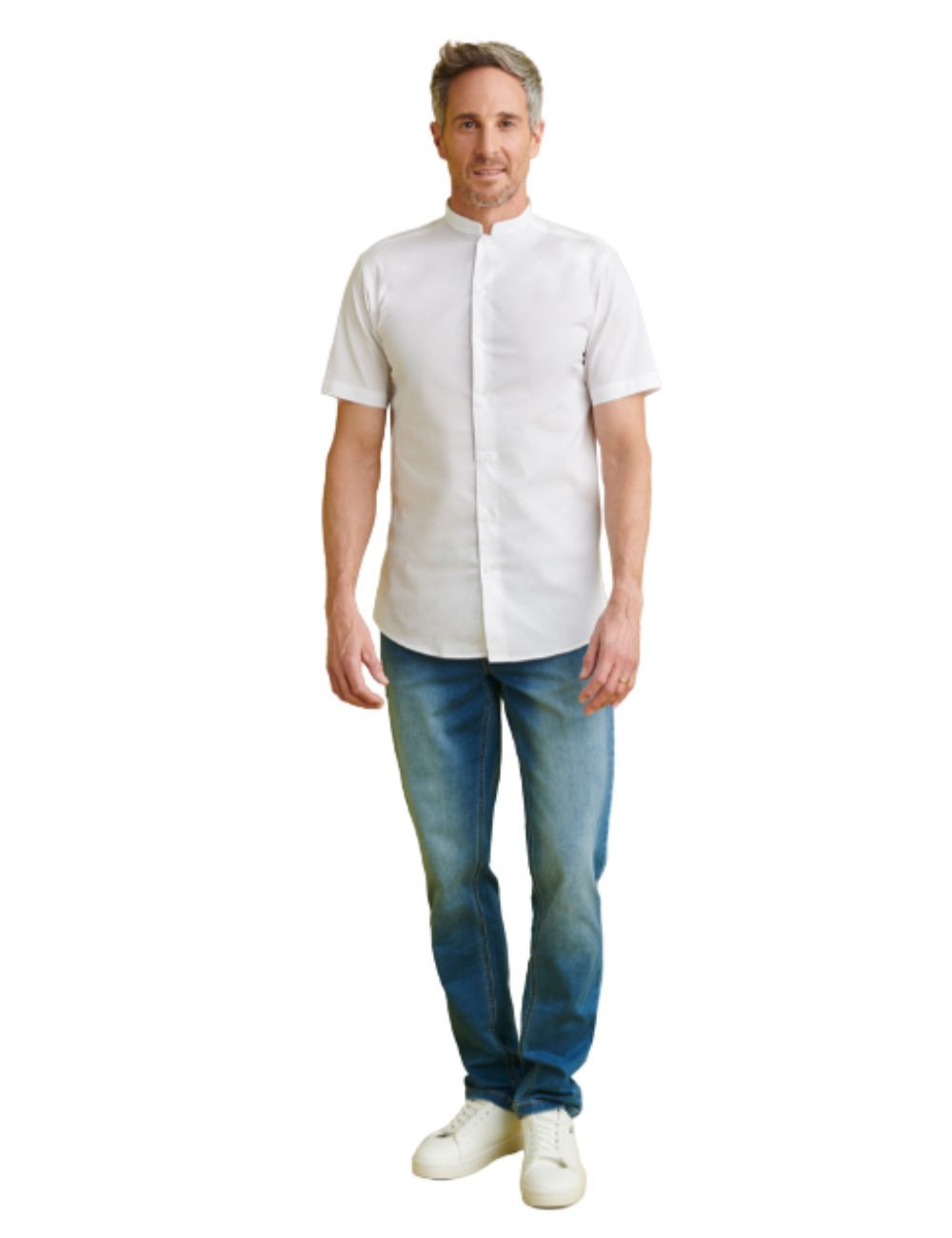 CAMISA MANGA CORTA CUELLO MAO SLIM FIT 2140 HOMBRE