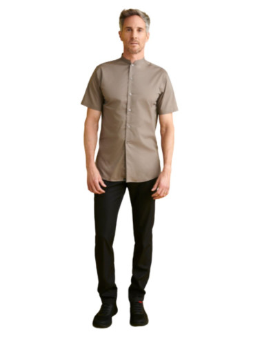 CAMISA MANGA CORTA CUELLO MAO SLIM FIT 2140 HOMBRE