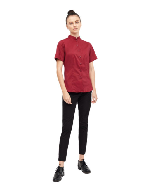 CAMISA MANGA CORTA CUELLO MAO SLIM FIT 2256 MUJER
