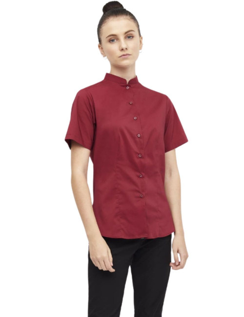 CAMISA MANGA CORTA CUELLO MAO SLIM FIT 2256 MUJER