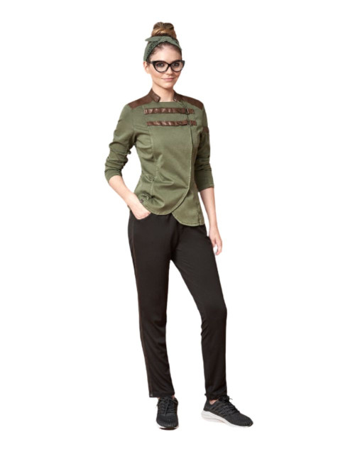 CHAQUETILLA TIRAS POLIPIEL SLIM FIT 4141 MUJER