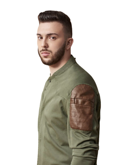 CHAQUETILLA HOMBROS POLIPIEL SLIM FIT 4140 HOMBRE