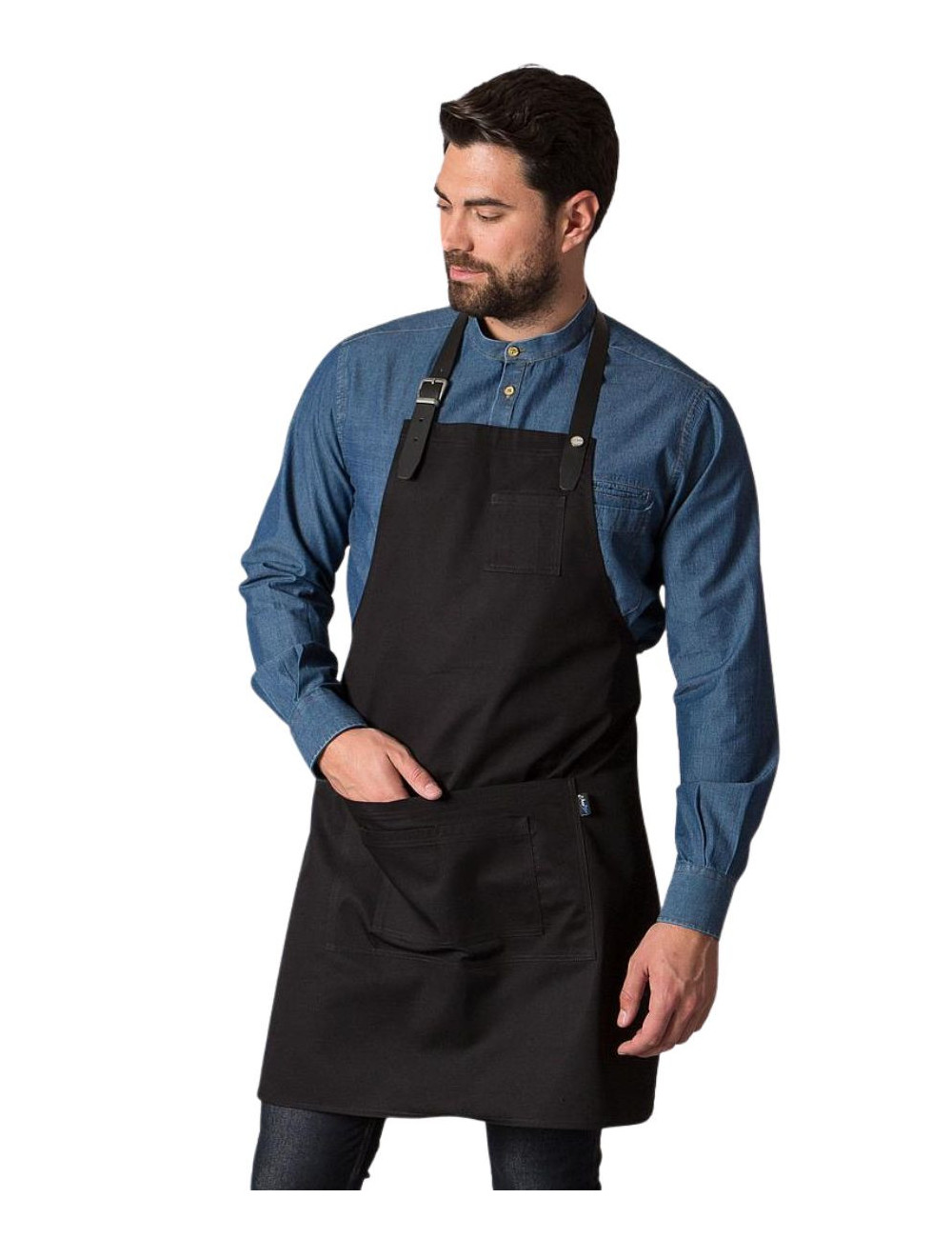 DELANTAL CON PETO CINTA DE CUERO 72X80 CM 156400 UNISEX