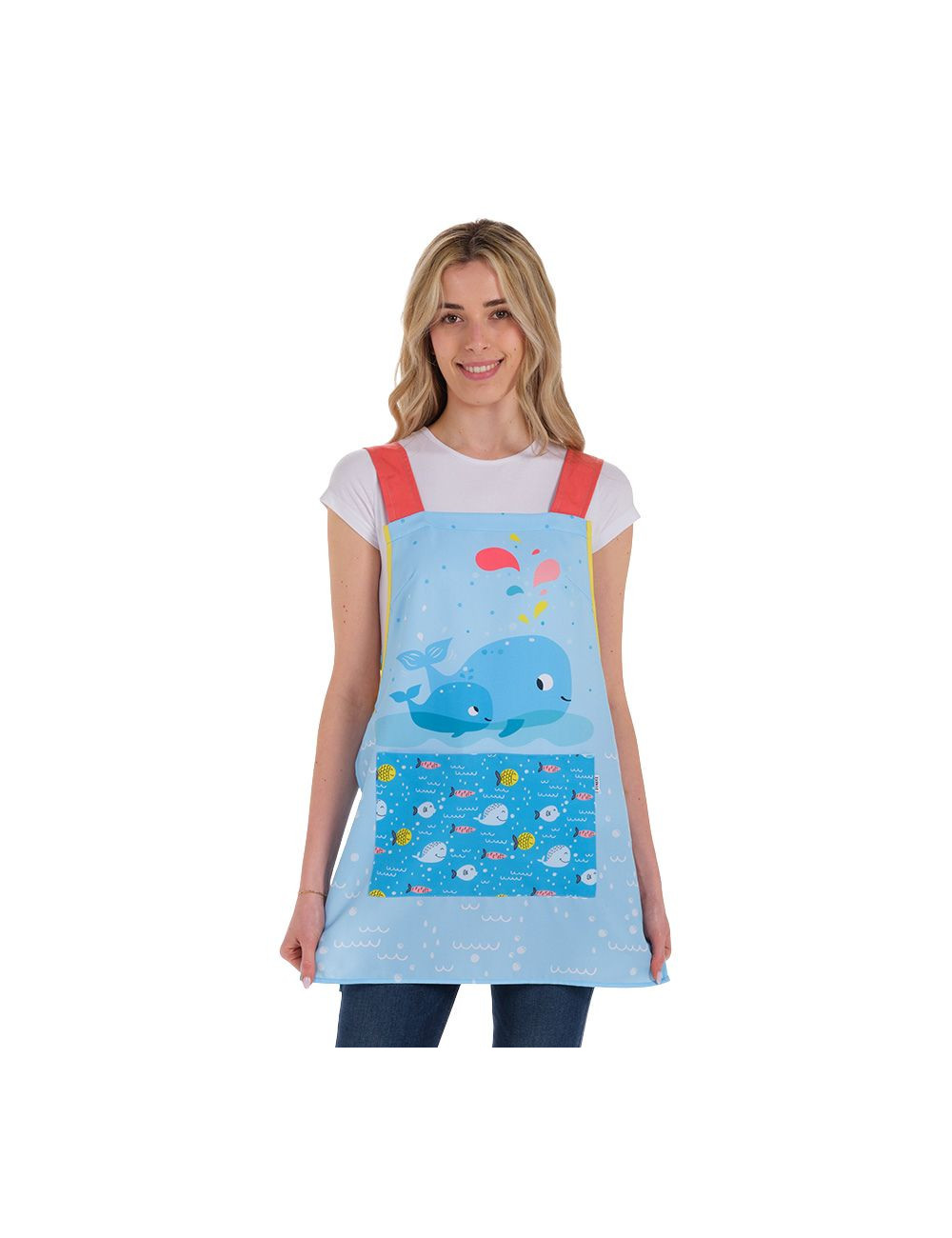 ESTOLA AZUL CON ESTAMPADO BALLENA 8374