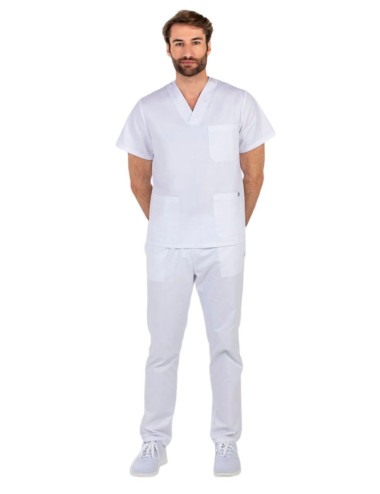CASACA MANGA CORTA BLANCA 8204 UNISEX