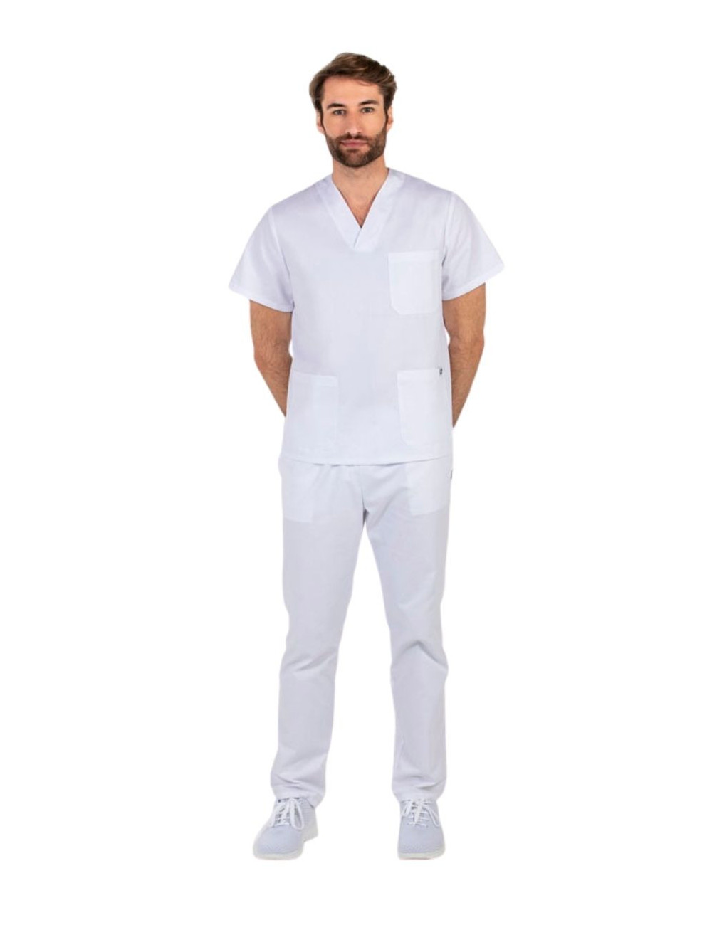 CASACA MANGA CORTA BLANCA 8204 UNISEX