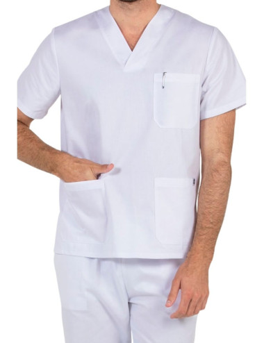 CASACA MANGA CORTA BLANCA 8204 UNISEX