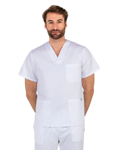 CASACA MANGA CORTA BLANCA 8204 UNISEX