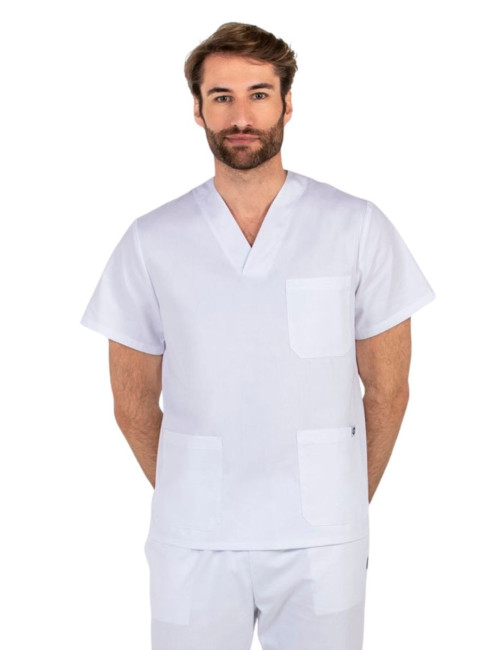 CASACA MANGA CORTA BLANCA 8204 UNISEX